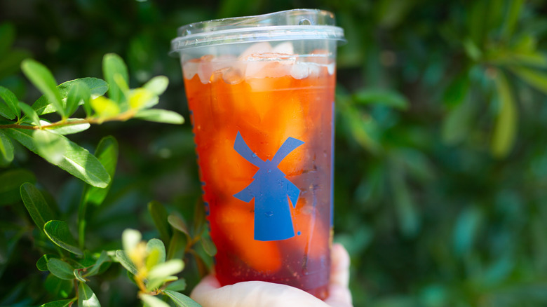 A Dutch Bros Rebel drink with a float