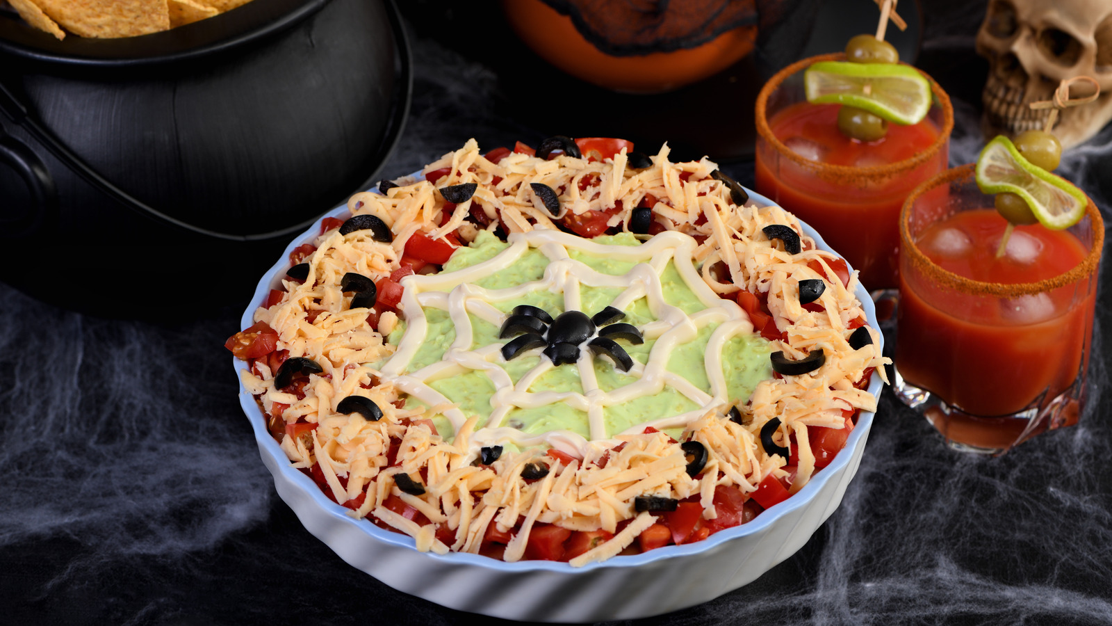 The Easy Serving Trick To Give Your Party Dips Instant Halloween Vibes