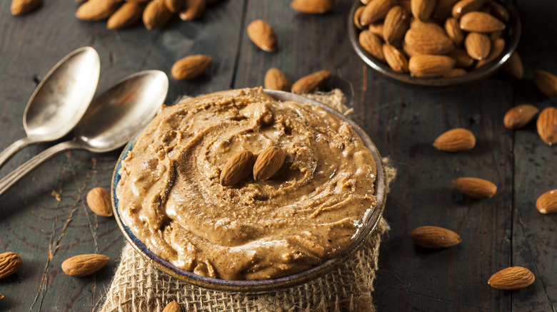 Almond butter in bowl