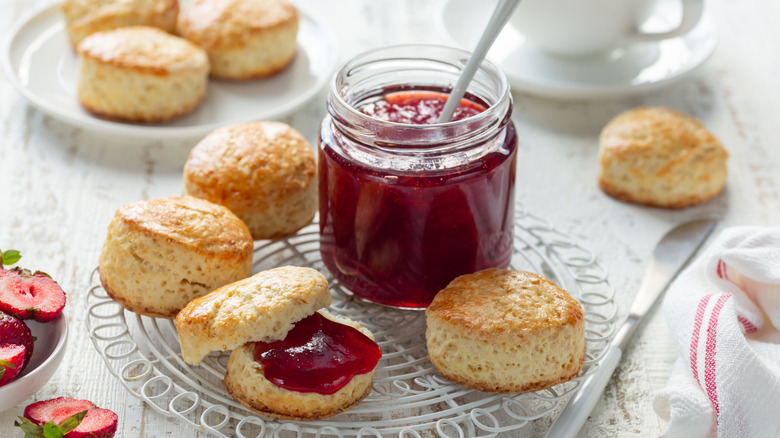 Scone with jam