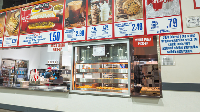 food court at Costco with ordering window