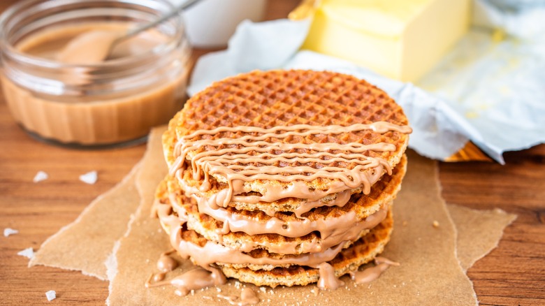 A stack of stroopwafles