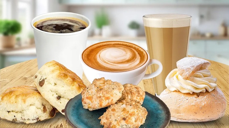 coffee drinks and pastries paired