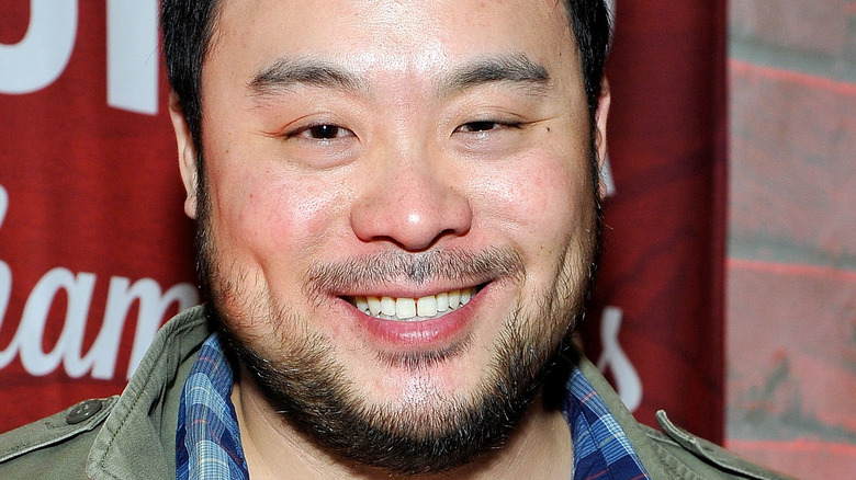 Close up of David Chang smiling