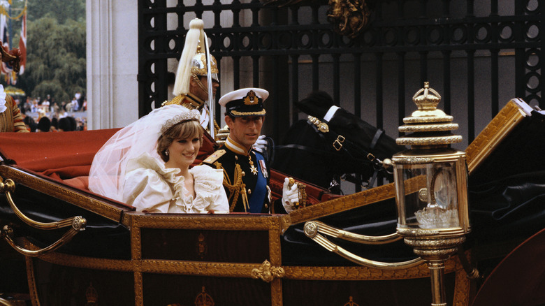 Charles and Princess Diana in carriage