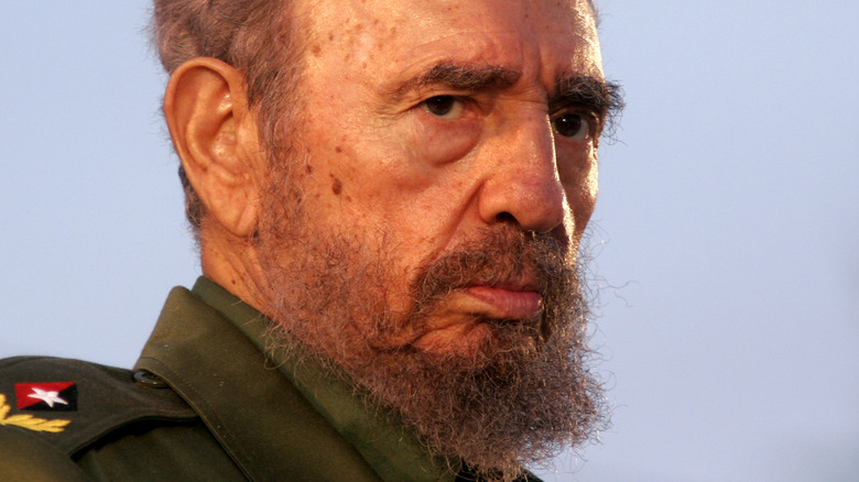 Fidel Castro scowling