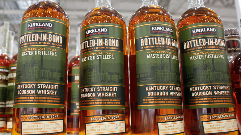 Bottles of Kirkland Signature Bourbon