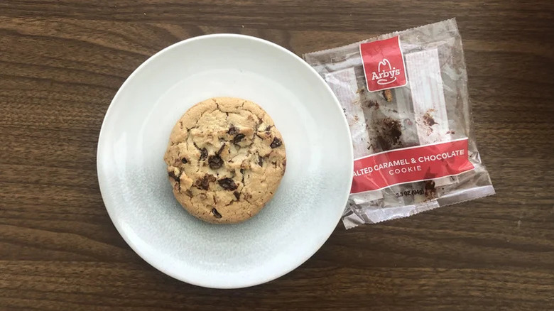 Arby's cookie served on plate