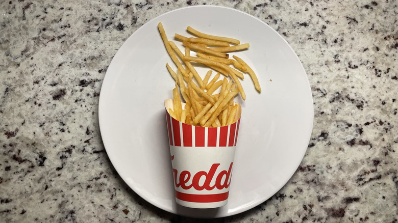 Freddy's French fries on a plate
