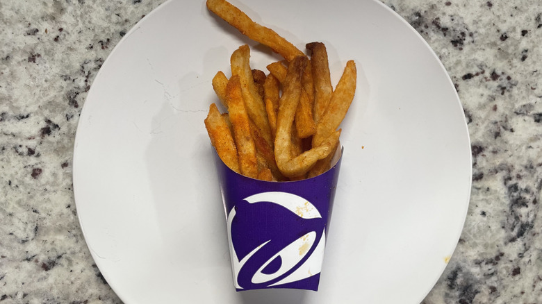 Taco Bell fries on a plate
