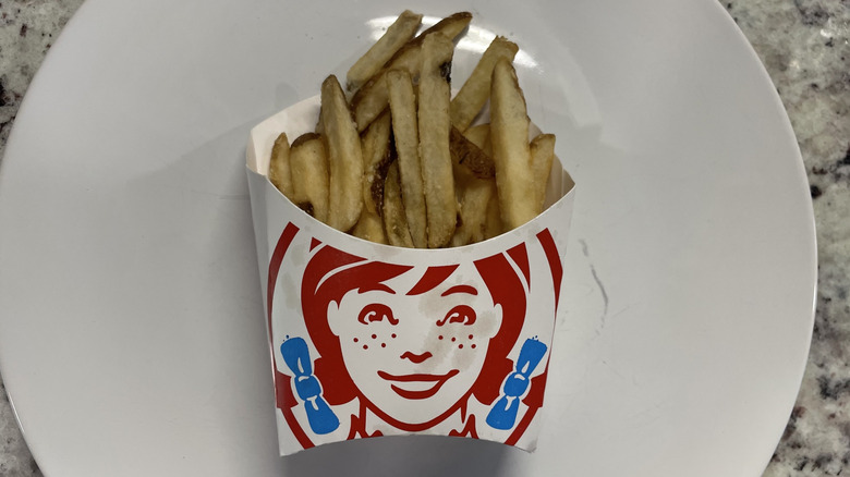 Wendy's fries on a plate