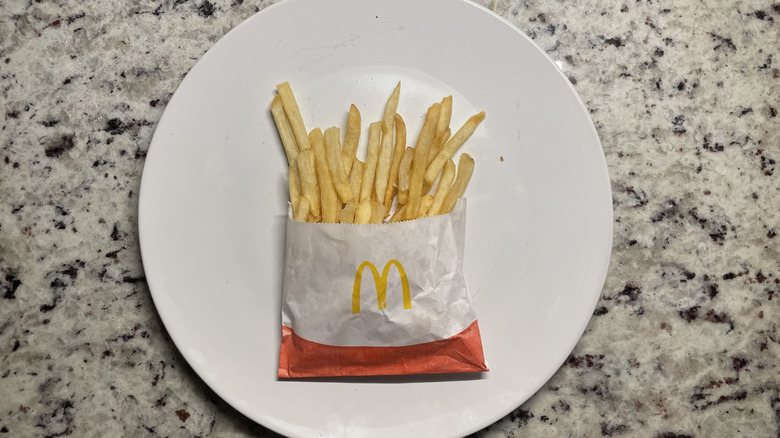 McDonald's fries on a plate