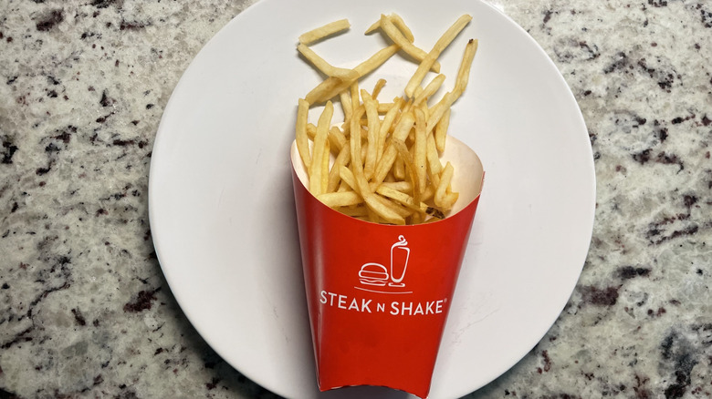 Steak N Shake fries on a plate