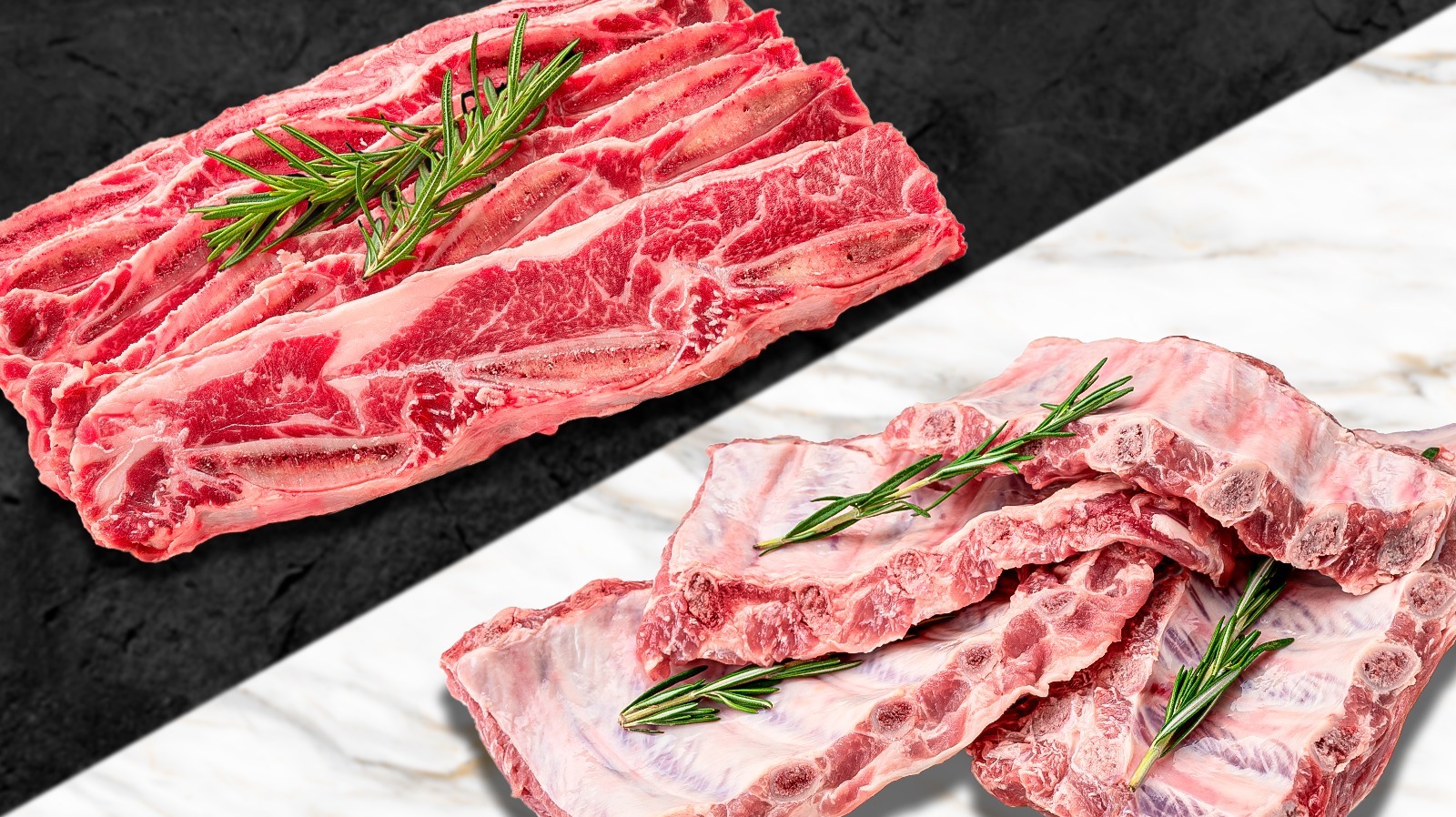 The Fatty Difference Between Beef And Pork Ribs