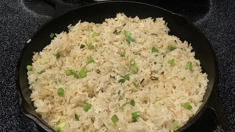 rice cooked in cast iron
