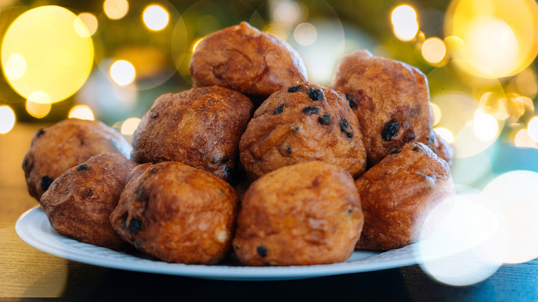 Dutch donuts served on plate