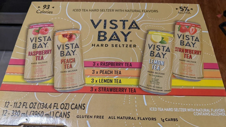 variety pack of Aldi Vista Bay hard seltzer