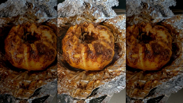 A cooked cabbage boil