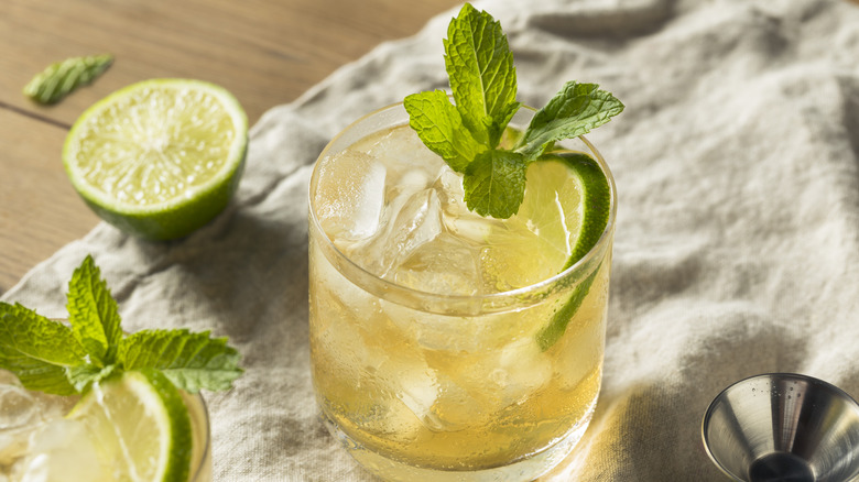 garnished moscow mule drink
