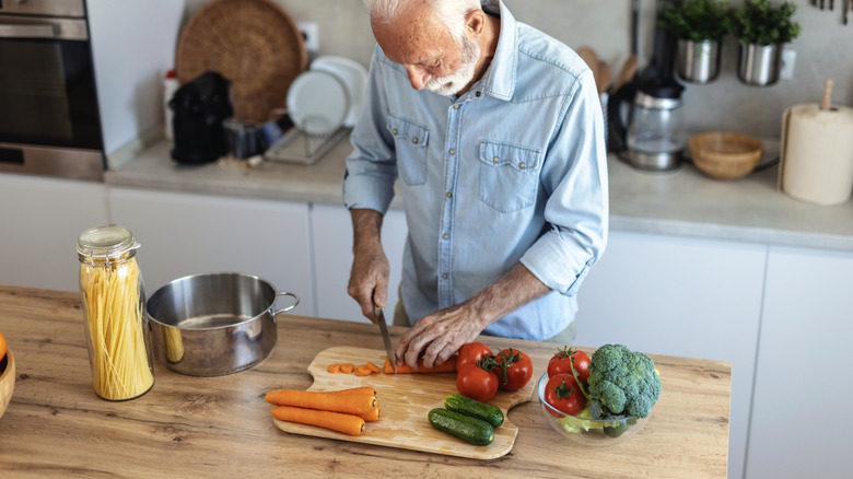 Foodie preparing a meal at home