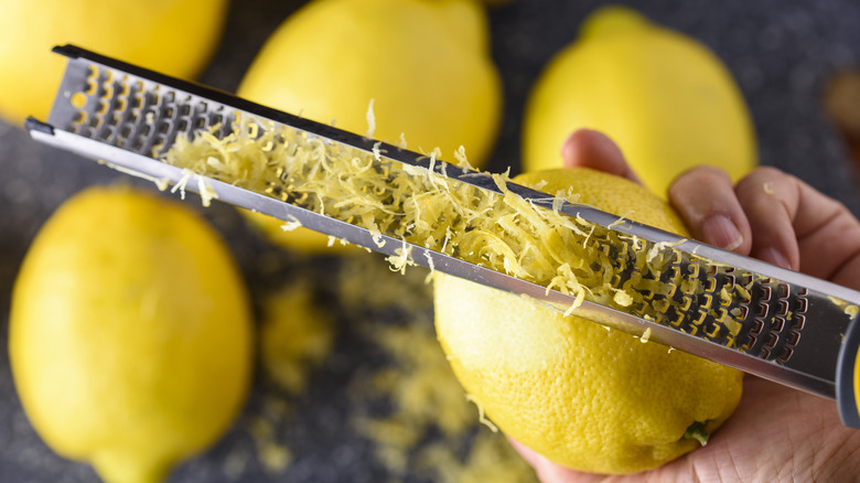 microplane zesting lemon