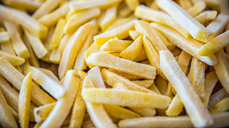 close up of frozen french fries