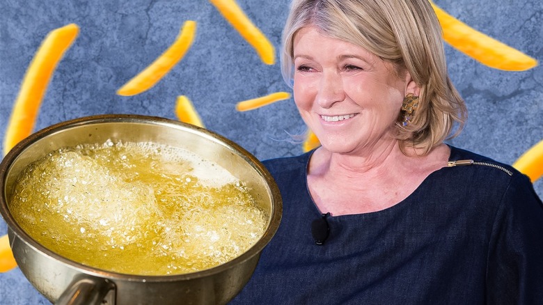 Martha Stewart and fries in hot