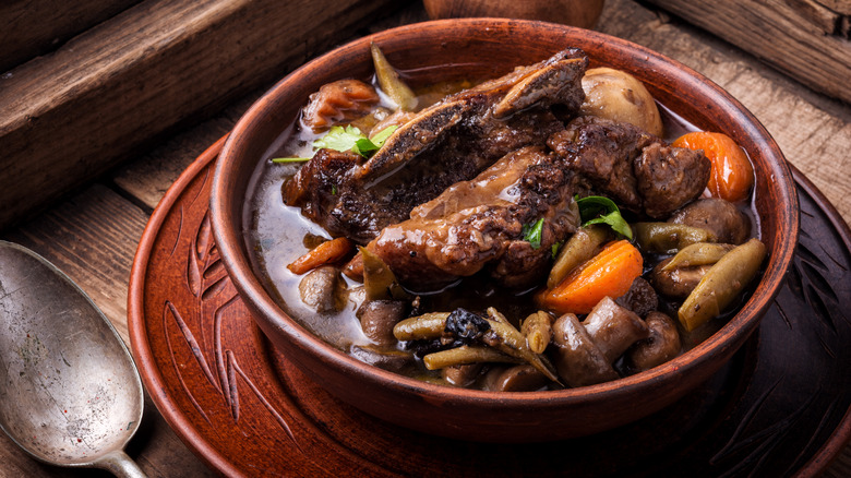 plate of boeuf Bourguignon