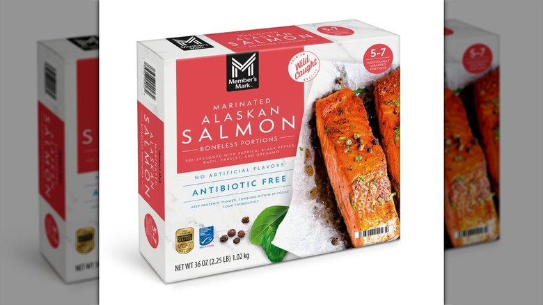 Box of Member's Mark Marinated Alaskan Salmon from Sam's Club