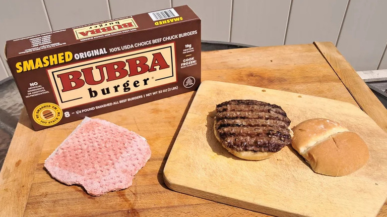 Box of Smashed Original Bubba Burgers