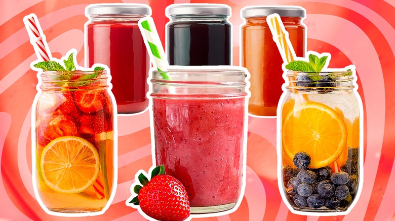 Fruity jam jar cocktails