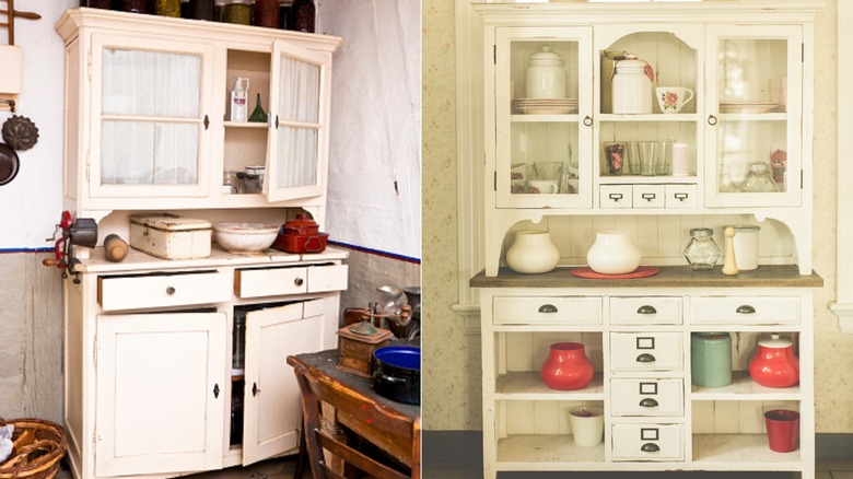 antique furniture on display