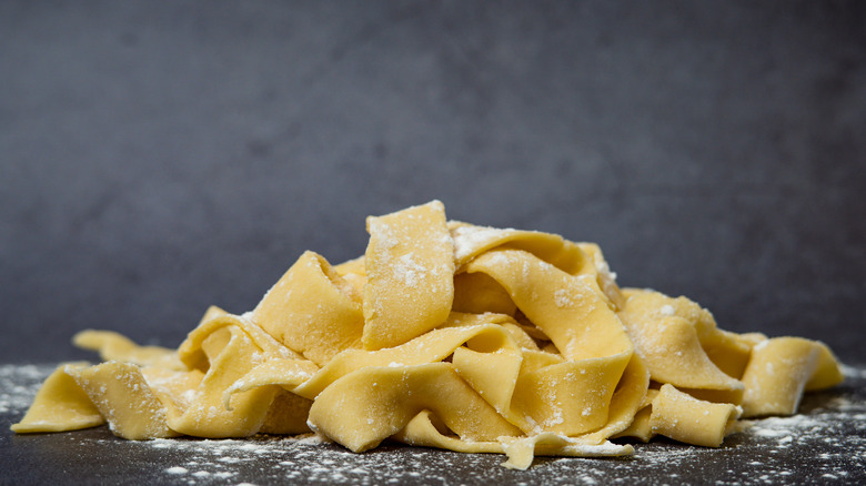 Gluten-free pasta with dark background
