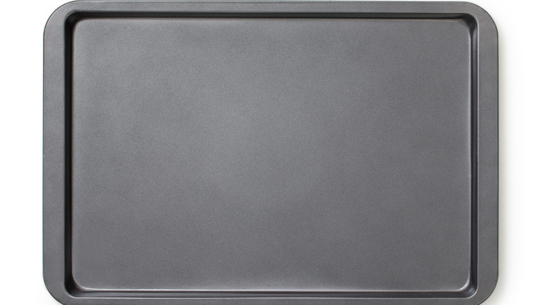 a dark nonstick sheet pan