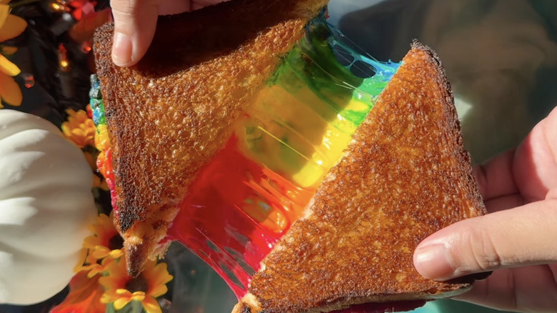 Honolulu Bistro's rainbow grilled cheese sandwich
