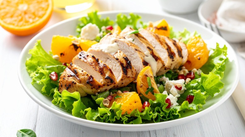 Grilled orange chicken salad