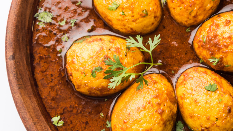 egg curry served in bowl