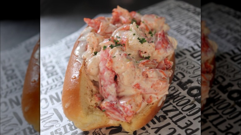 Lobster roll on Wicked Tasty paper