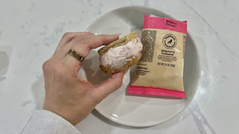 hand holding ice cream sandwich