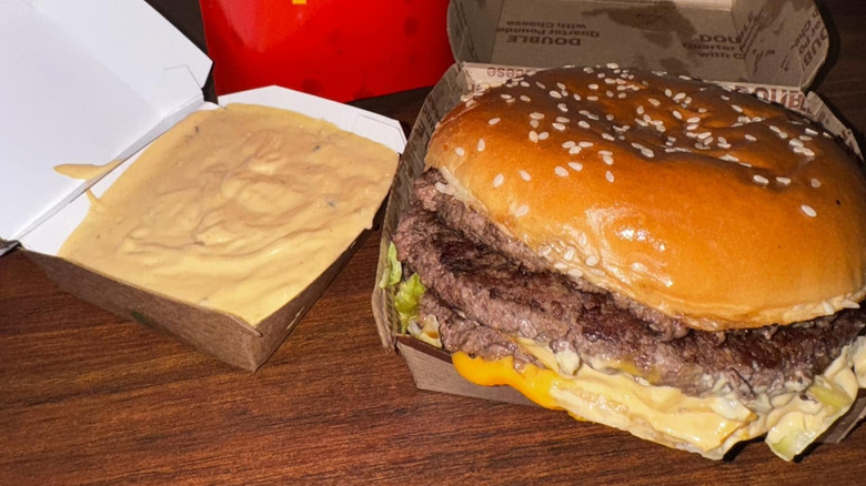 Quarter Pounder Big Mac Style with side of Big Mac sauce