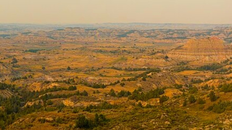 View from Painted Canyon Overlook at Theodore Roosevelt National Park