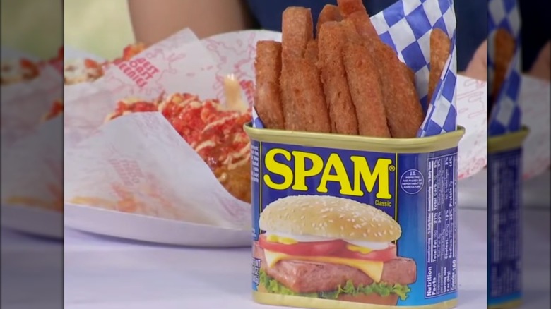 Spam fries in Spam container
