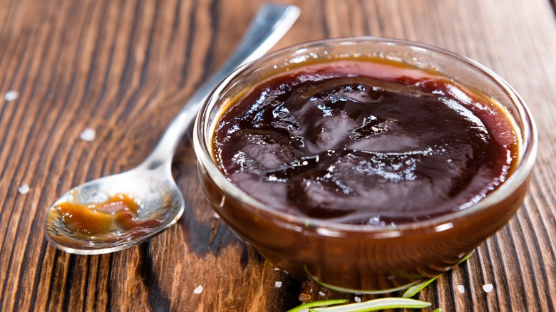 A bowl of barbecue sauce