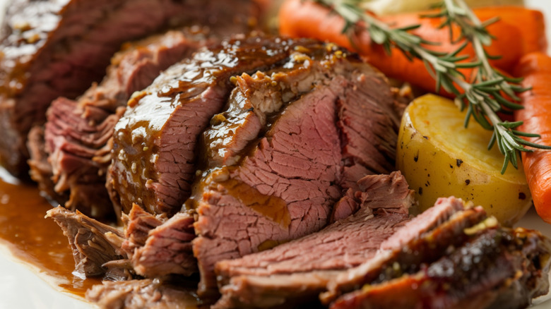 A slow cooked pot roast