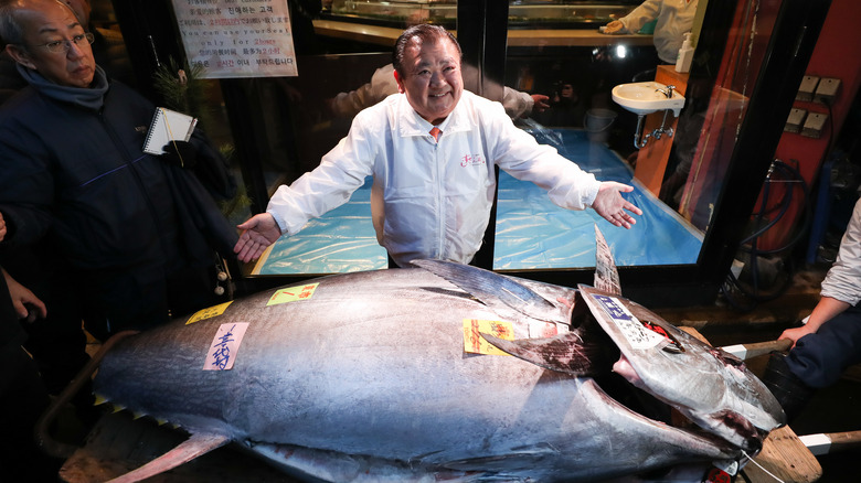 Kiyoshi Kimura with a tuna