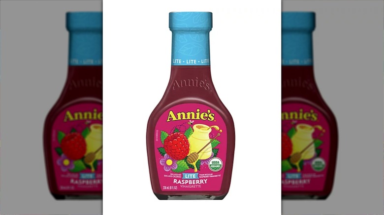 bottle of Annie's Organic Lite Raspberry Vinaigrette