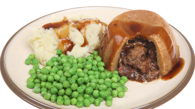 steak and kidney pudding displayed 