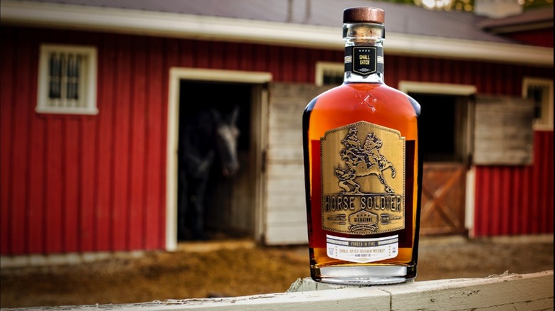 Horse Soldier Bourbon outside barn