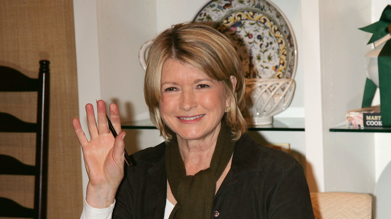 Martha Stewart waving