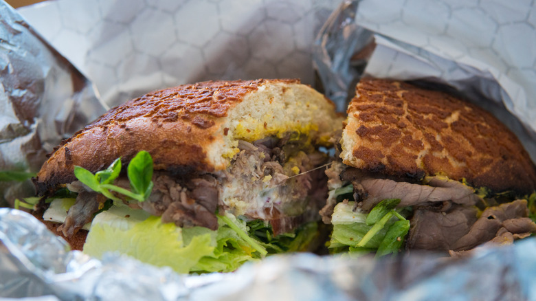 Sandwich with Dutch crunch bread